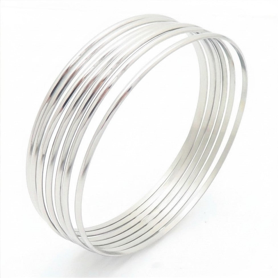 Pulsera Bangles 7 piezas oro o plata
