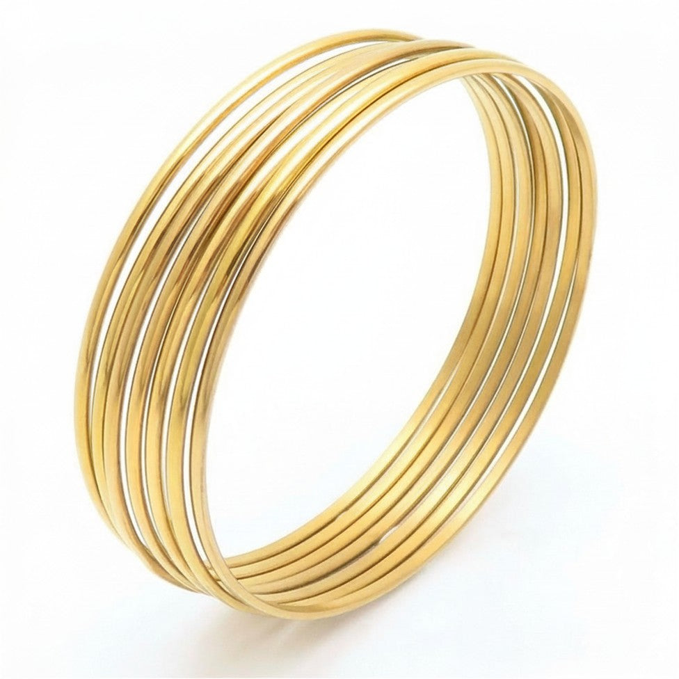 Pulsera Bangles 7 piezas oro o plata