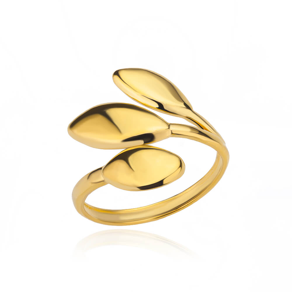 Sortija Hoja Elegante en Stainless Steel