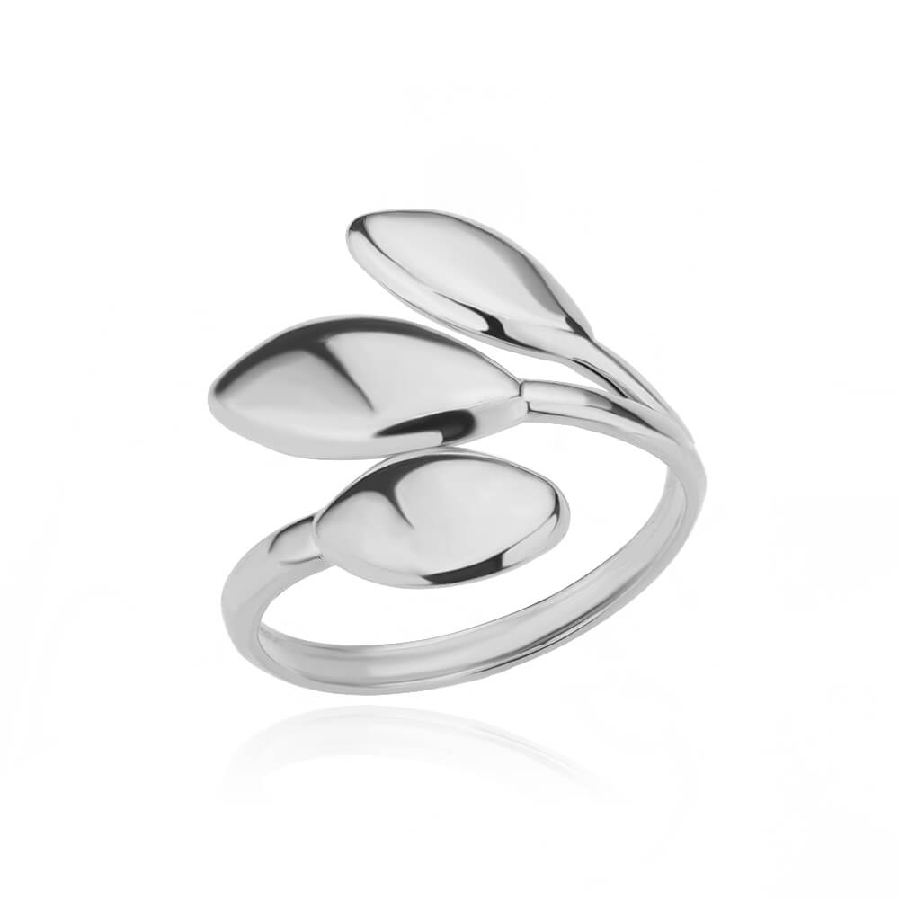 Sortija Hoja Elegante en Stainless Steel